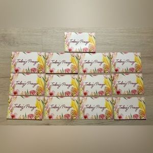 Bundle of Thirteen Assorted & Different Prayer Cards w/ Floral Design / Like New